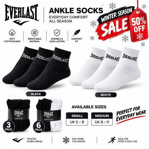 Everlast sports socks pairs - everlast,
