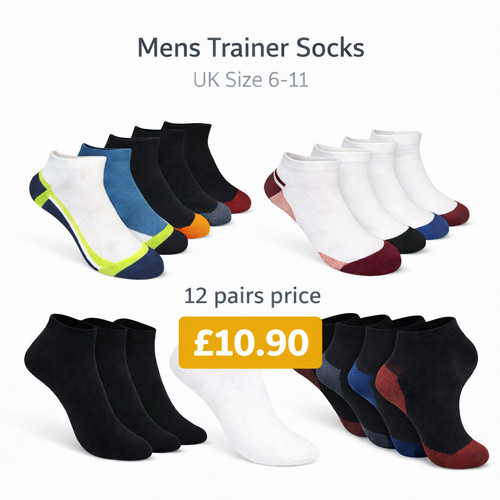 Trainer socks mens cotton rich - cotton,