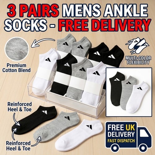 3pairs ankle socks cotton - 3pairs,
