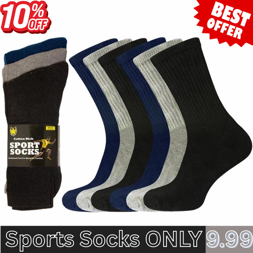 12pairs mens sports socks - mens,