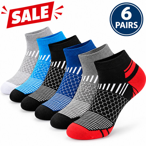 Pairs trainer socks - 6, men