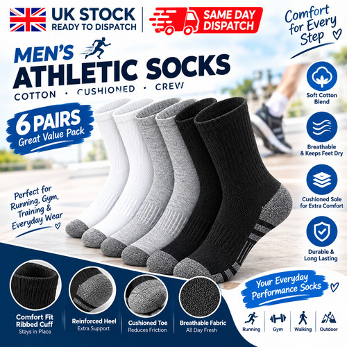 Pairs mens athletic socks - pairs,