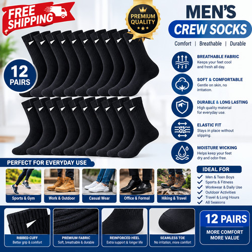 New dri fit pair crew - dri-fit, 6-pair